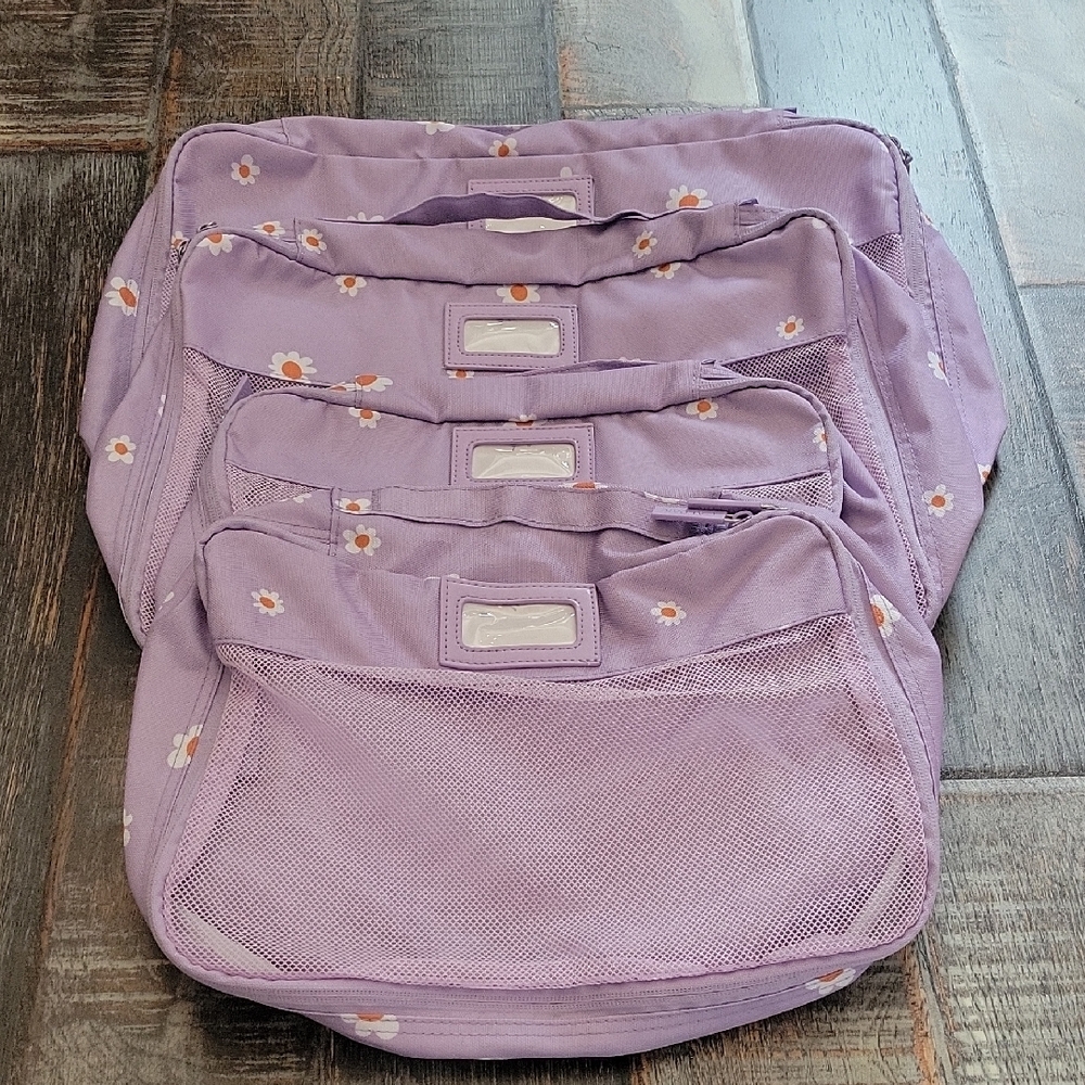 Calpak Purple Floral Packing Cubes